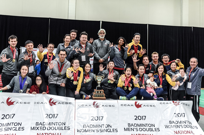OCAA Sweeps CCAA Badminton National Championships
